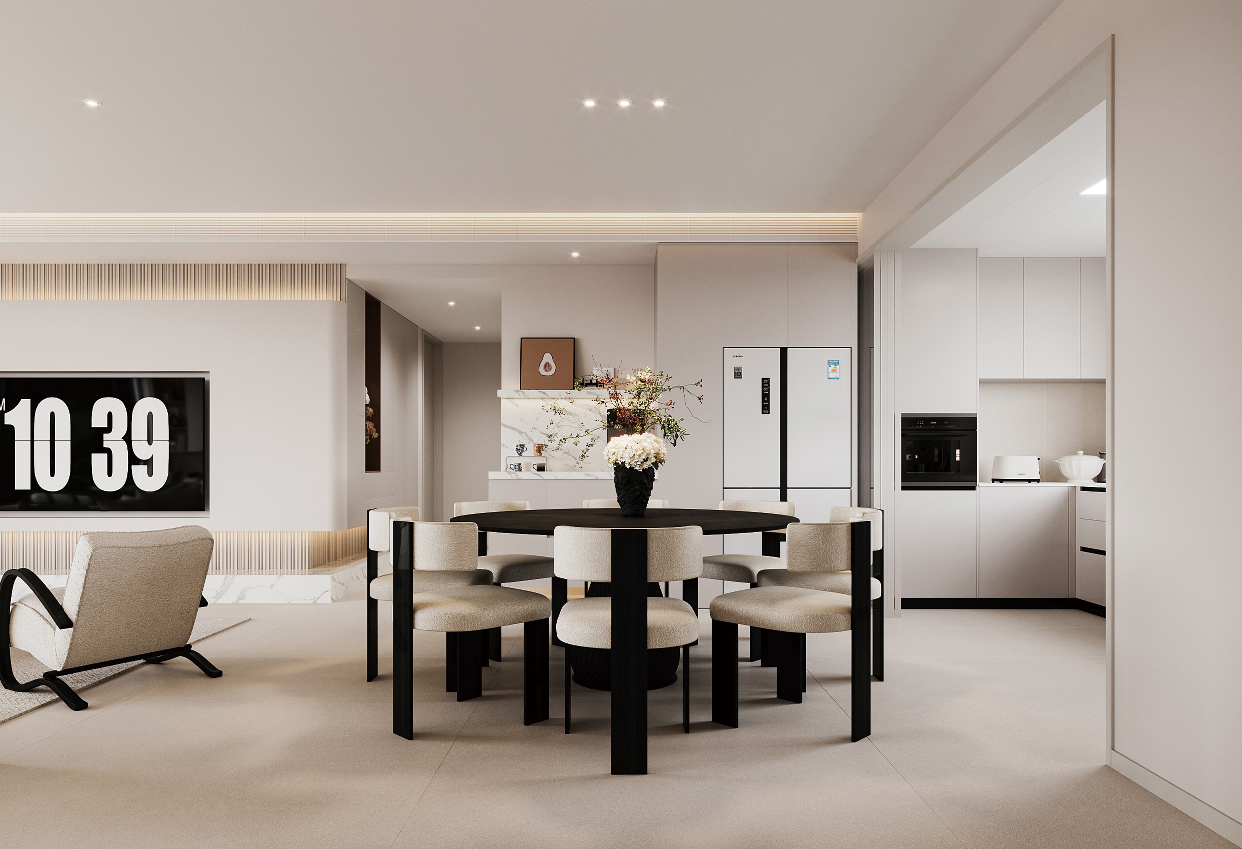 半島華府 | 143㎡詩意奶油風，每一個細節(jié)都自帶溫柔暖意