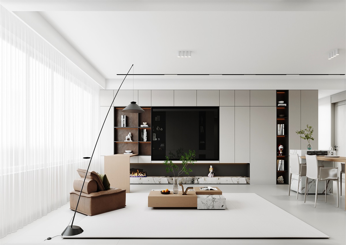 中海華樾143㎡ | 三口之家的極簡主義，審美+功能雙雙在線！