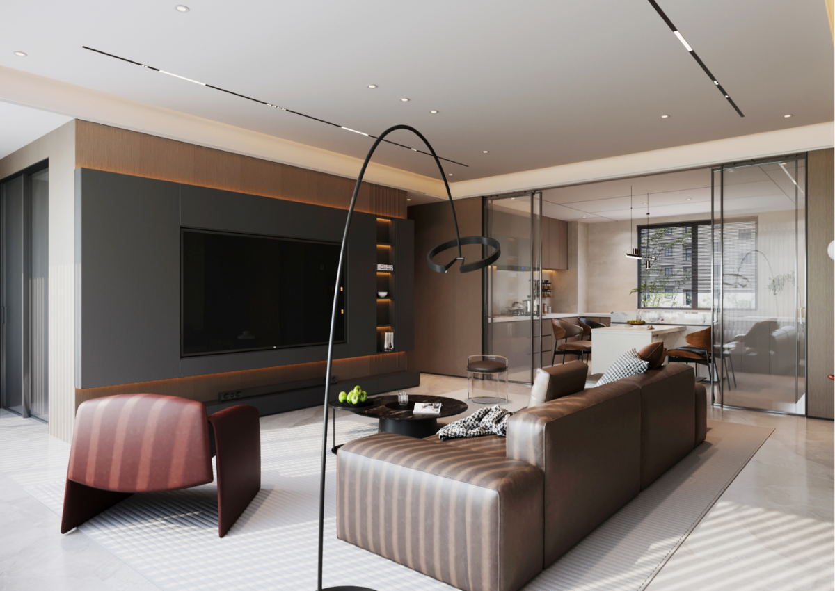 星耀閱海169㎡ | 驚艷！黑棕色系的意式極簡不顯壓抑反而通透敞亮？！