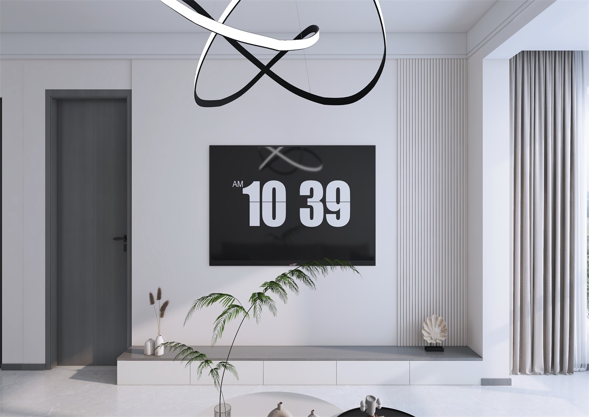 攬秀苑110㎡ | 小戶型裝修模板來了！現(xiàn)代簡約風+黑白灰百看不膩