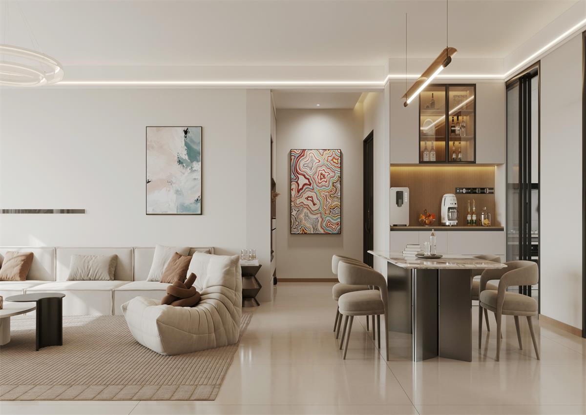 玉庭華府142㎡ | 給喧囂世界按下暫停鍵，現(xiàn)代簡約風(fēng)的松弛感誰能拒絕！