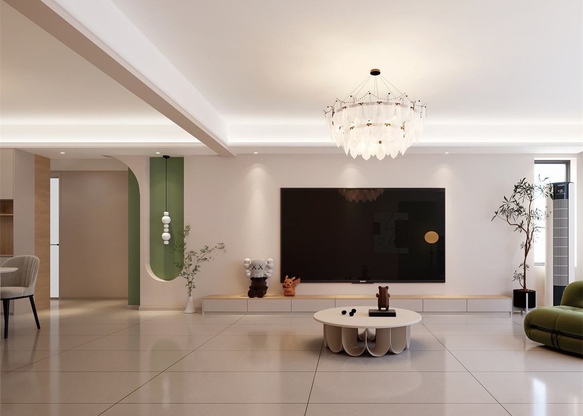 中海河山郡 | 133㎡輕法式浪漫，『奶油白+薄荷綠』美的剛剛好！