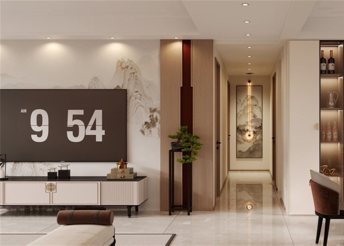 中海華樾185㎡ | 新中式到底有多絕？東方美學直接拿下一家老小！