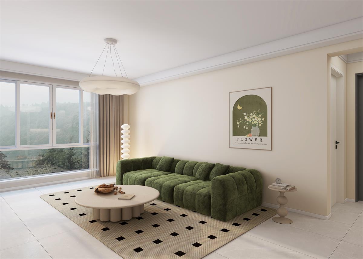 泰雲(yún)庭116㎡ | 奶油白+橄欖綠打造的輕法式小家，清新又自然！